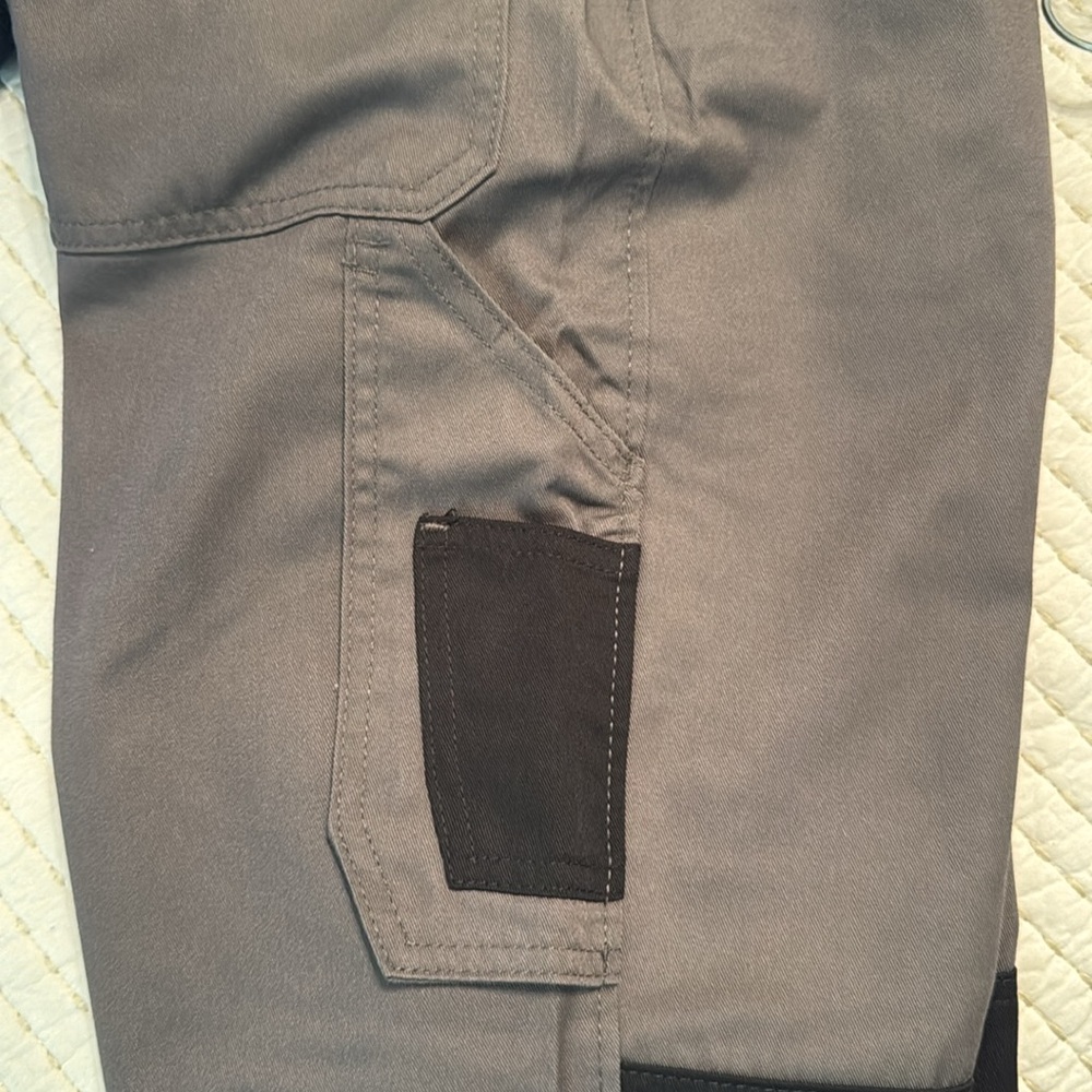 NWT Powerfix Men's Size 32 Gray Work Cargo Pants with Black Reinforced Panels - Picture 11 of 11